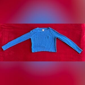 Mossimo Women's Juniors Long Sleeve Blue Pullover Crop Sweater Size: XS